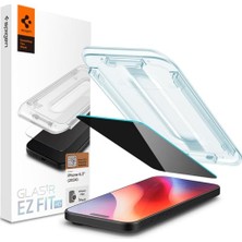 1001 iPhone 16 Pro ile Uyumlu Kolay Kurulum Cam Ekran Koruyucu Glas.tr Ez Fit Privacy Hd Hayalet - AGL079