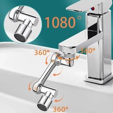 Go İthalat 1080 Derece Dönebilen Mutfak ve Lavabo Bataryası Akrobat Musluk Ucu (5477)