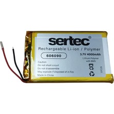Eco Port Sertec 606090 3.7V 4000MAH Li-Polymer Pil (DEVRELI/1.5A)