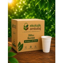 Ekolojik Ambalaj Doğa Dostu 350cc Ekolojik Bardak 500 Adet - Koli