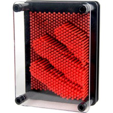 Empressco Küçük Boy 13X10 cm Kırmızı Pin Art Vıp Red 3-Dimensional Pin Sculpture Kırmızı Pinart 3D Çivi Sanatı