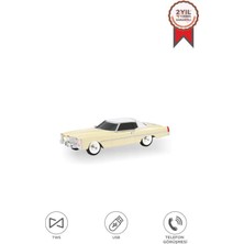 Bluetooth Hoparlör Bej Renk Retro Araba Tasarımlı 10W Fm USB Tws 3 Saat Dinleme Süresi