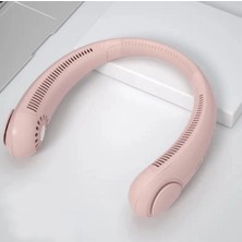 El Vantilatörü Boyun Askılı Kablosuz Şarjlı Taşınabilir Mini Pembe 2 Yıl Garantili