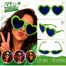 Eco Lounge Mega Boy Yeşil Kalp Parti Gözlüğü