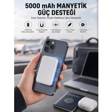 5000 Mah Ios Uyumlu Magsafe Kablosuz Şarj Hızlı Şarj Desteği Midastech