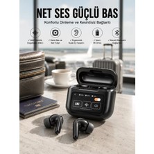 Yeni Nesil Bluetooth Kulaklık Ekranlı Yüksek Ses Kaliteli Uzun Şarj Süreli Midastech