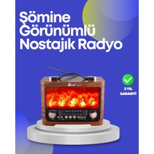 Esranın Dünyası Taşınabilir Kamp Hoparlörü – Solar Şarjlı, Şömine Efektli, 7W Güçlü Ses