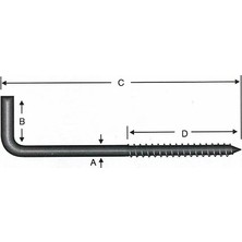 Esranın Dünyası Vidalı Korniş Çivi No:6 - 4X60 - 10 Adet
