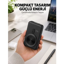 Epilons Manyetik Kablosuz Powerbank 22.5W Hızlı Şarj LCD Göstergeli Yeni Nesil