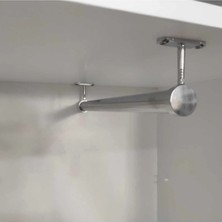 Empressco Dolap Içi (40 Cm) Krom Yuvarlak Askı Borusu( Askı Borusu +Flanş+Vida)