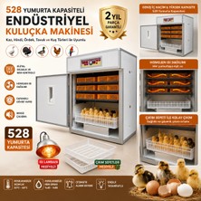 Esranın Dünyası 528 Yumurta Kapasiteli Endüstriyel Kuluçka Makinesi - 3 Çeşit Viyollu, Çıkım Sepetli + Isı Lambası Hediyeli