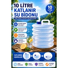 Open City 10 Litre Katlanabilir Su Bidonu Musluklu Kamp Piknik Karavan Seyahat Su Kovası Taşınır