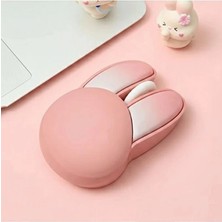 Esranın Dünyası Tavşan Figürlü Kablosuz Mouse Pil Dahil Etiket Hediyeli Pembe