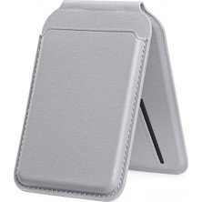 iPhone 11 12 13 14 15 16 17 Plus Pro Max Manyetik Standlı Tutucu Deri Magsafe Cüzdan Kartlık Kılıf