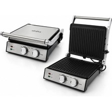 Nevamel® Sinbo Izgara ve Tost Makinesi - Yapışmaz Yüzey - 4 Dilim Kapasiteli