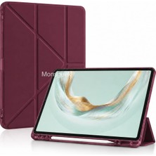 Monsgeek Poco Pad M1 12.1 Inç 2025 Uyumlu Katlanabilir Kalemlikli Standlı Uyku Modlu Akıllı Tablet Kılıfı
