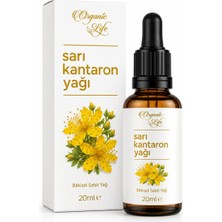 Organik Life Sarı Kantaron Yağı 20 ml | %100 Saf Bitkisel Sabit Yağ | Soğuk Sıkım | Katkısız Doğal Bakım Yağı