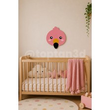 Toptan3D Flamingo Duvar Süsü, Çocuk Odası Duvar Dekoru, Yapışkanlı Bebek Odası Süsleri, Sevimli Dostlar (15 Cm)