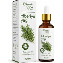 Organik Life %100 Doğal Biberiye Yağı | Günlük Saç ve Cilt Bakım Rutini Için 20 ml