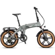 Loop Armour - 20  - Katlanır (Fat Bike) - 7 Vites - H.disc - Elektrikli - Mat Gri / Gri