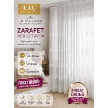 Taç Brode Tül Perde-1/2 (Seyrek) Pile - Fırsat Ürünü