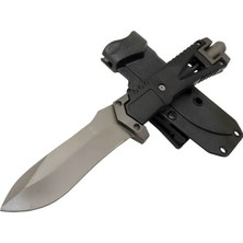 Muhtelif Zero Error Tactical 7 40 Siyah Outdoor Bıçak 27CM - Siyah Sap, Magnezyum Çubuklu, Kılıflı