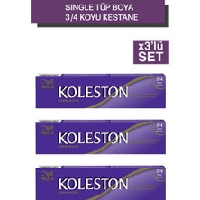 Wella Koleston Single Tüp Boya 3/4 Koyu Kestane 3x