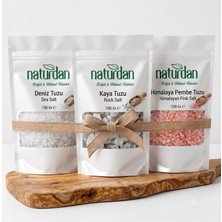 Naturdan Deniz Tuzu - Kaya Tuzu - Himalaya Pembe Tuzu (3x Doğal 100 Gr) Set