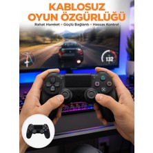 Nevamel® Ps4 Uyumlu Kablosuz Oyun Kolu – Gerçekçi Titreşimli Geri Bildirim Yeni Nesil