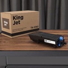 Kingjet Kyocera Uyumlu TK-3160 Standart Kapasiteli (Tekli) Çipli Muadil Toner | Ecosys M3860IDN