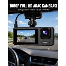 Nevamel® 3 Kanallı Araç Kamerası – Full Hd 1080P Kayıt 2” Ekran Park Gözetimi Desteği Yeni Nesil