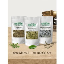Naturdan Yeni Mahsül Kekik Otu - Mersin Yaprağı - Okaliptüs Yaprağı (3x Doğal 100 Gr) Set