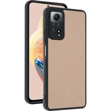 Mey Ithalat®   Redmi Note 12 Pro 4g Kılıf Aras Deri Kapak - Pudra