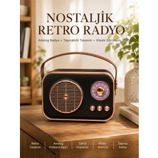 Esranın Dünyası Retro Tarz Kablosuz Radyo – Bluetooth, USB ve Tf Kart Girişli