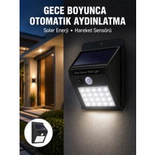 Nevamel® Su Geçirmez 20 LED Solar Aydınlatma | Dış Mekan Için Pır Hareket Sensörü ile Akıllı Işık Yeni Nesil