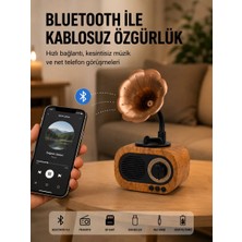 Nevamel® Mini Nostaljik Bluetooth Hoparlör Fm Radyo 8 Saat Batarya Yeni Nesil