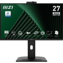 MSI Msı 27" Flat IPS Pro MP275QPDG 1ms 144HZ Hdmı-Dp Kurumsal Monitör 2560X1440