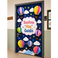 Promisebackdrop2 190X75CM Lastikli Kapı Süsü, Kumaş Kapı Giydirme, Sınıfına Hoş Geldin, Sınıf Kapısı, Okul Etkinlik Kapı Süsü