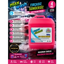 Max&wash 4 kg Fırçasız Süngersiz Oto Yıkama Şampuanı | 1/60 Konsantre Yoğun Köpük | Boya Dostu Profesyonel Araç Yıkama Ürünü