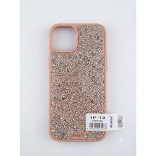 Kılıfx iPhone 13 Flamingo Taşlı Parlak Telefon Kılıfı