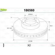 Valeo Fren Diski Ford Focus Fiesta 2000