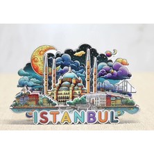 Esranın Dünyası Ahşap Istanbul Temalı Magnet ALK4599