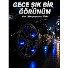 Nevamel® Araç Sibop Işığı 4'lü Set Otomatik Yanan LED Lastik Aksesuarı