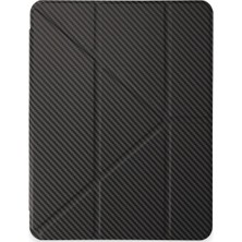Uray Store Apple iPad Pro 13 (2024) Kılıf Color Karbon Tablet Kılıfı - Koyu Gri