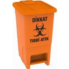 Aydınlar Ambalaj Slim Çöp Kovası 30 Lt Turuncu Tıbbi Atık