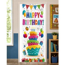 Promisebackdrop2 190X75CM Lastikli Kapı Süsü, Kumaş Kapı Giydirme, Happy Birthday! Temalı, Sınıf Kapısı, Okul Etkinlik Kapı Süsü