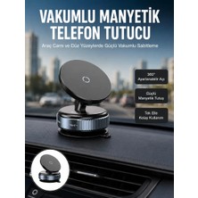 Nevamel® Çok Yönlü Döner Başlıklı Vakumlu Araç Telefon Standı – Sert Yollarda Stabil Kullanım Yeni Nesil