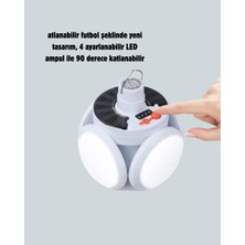 Esranın Dünyası Güneş Enerjili USB Şarj Edilebilir 5 Modlu Katlanabilir LED Kamp Işığı