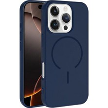 Lyon Tech Apple iPhone 16 Pro Max Uyumlu Kılıf M-Safe Şarj Uyumlu Zore Meta Içi Kadife Yumuşak Mat Kapak