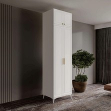 Macera Mobilya Milas Gold 2 Kapaklı Komple Mdf Ayaklı Yüklüklü Gardırop